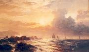 Edward Moran Yachting at Sunset oil painting